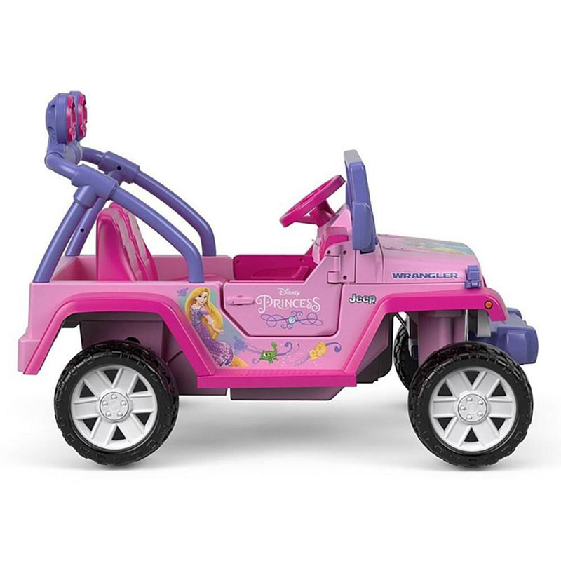 Power Wheels Kids 12 Volt Toy Ride On Disney Princess Jeep Wrangler (For Parts)