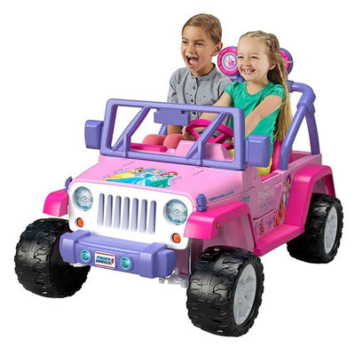 Power Wheels Kids 12 Volt Toy Ride On Disney Princess Jeep Wrangler (For Parts)