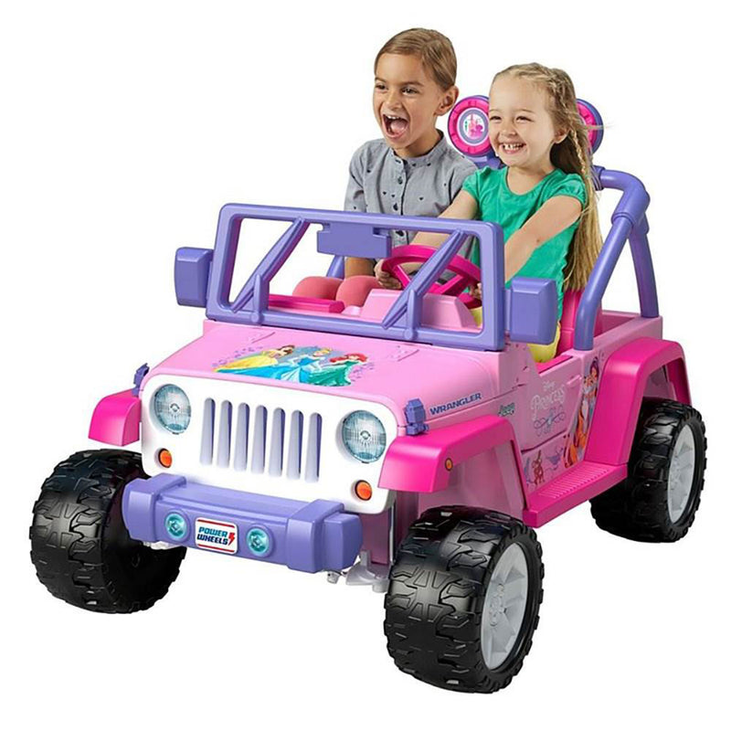 Power Wheels Kids 12 Volt Toy Ride On Disney Princess Jeep Wrangler (For Parts)