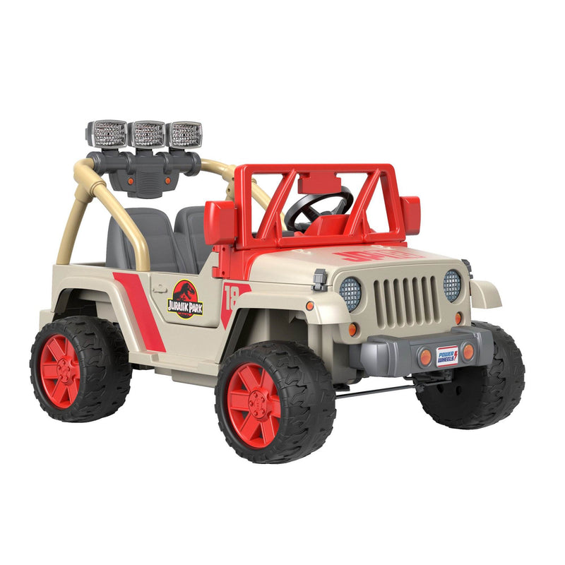 Power Wheels Kids Jurassic Park Jeep Wrangler Ride-On Toy (Open Box)