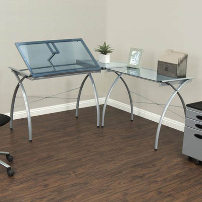 Studio Designs Futura LS Steel Frame Work Center Bench w/ Tilt, Silver(Open Box)