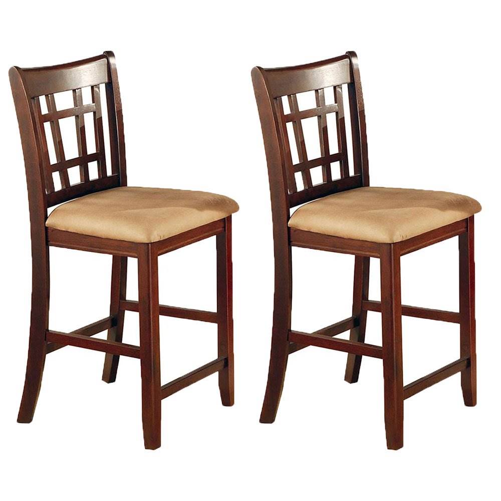 Coaster Home Furnishings Lavon 24 Inch Bar Stool, Tan & Brown (Pair) (Open Box)