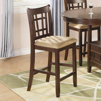 Coaster Home Furnishings Lavon 24 Inch Bar Stool, Tan & Brown (Pair) (Open Box)