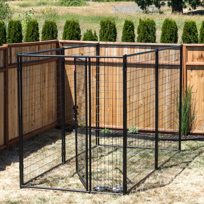 Lucky Dog Large Modular Welded Wire Box Indoor Outdoor Dog Kennel, 10x5x6 Feet