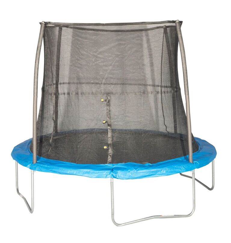JumpKing 10 Foot Outdoor Trampoline  78sqft & Safety Net Enclosure, Blue JK10VC1 - VMInnovations