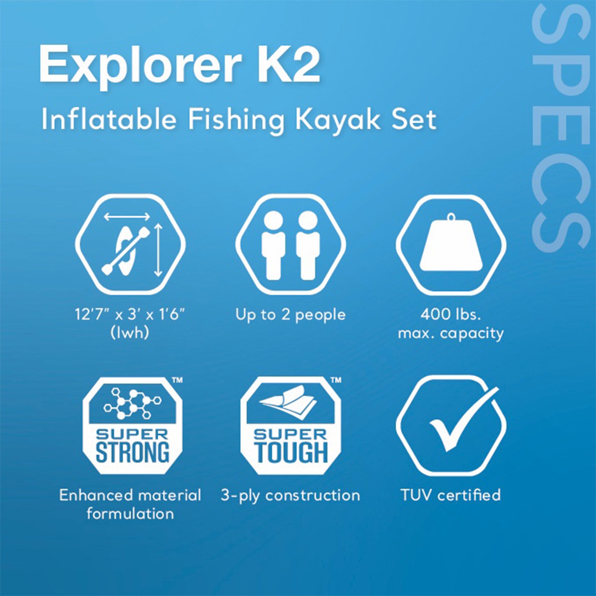 Intex Excursion Pro Inflatable 2 Person Vinyl Kayak with Oars & Pump, Red (Used) - VMInnovations