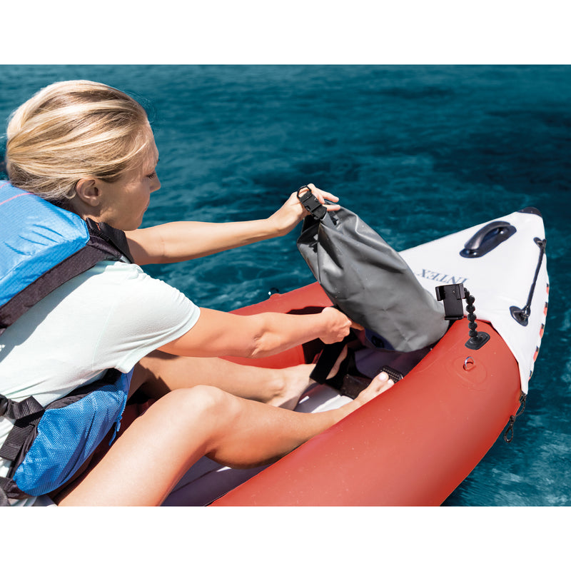 Intex Excursion Pro Inflatable 2 Person Vinyl Kayak, Oars & Pump, Red(For Parts)