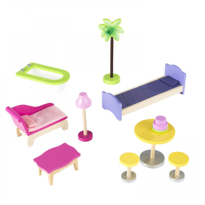 KidKraft Kids' Kayla Play Wooden Dollhouse and Furniture Pieces (Used)