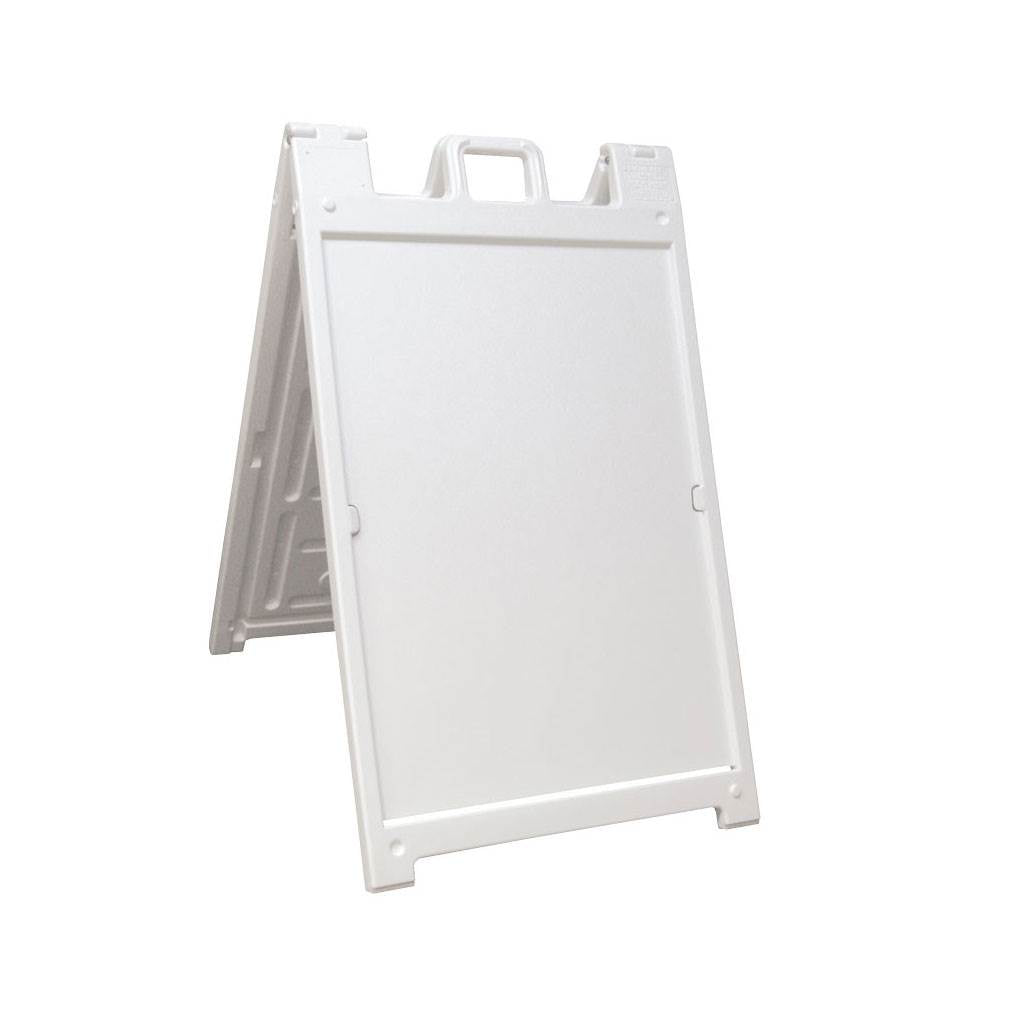 Plasticade Deluxe Signicade Double-Sided Sign Stand, White (Open Box)