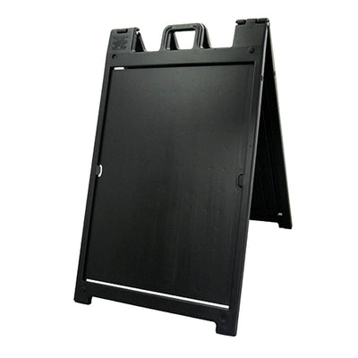 Plasticade Signicade Portable Folding Double Sided Sign Stand, Black (Open Box)