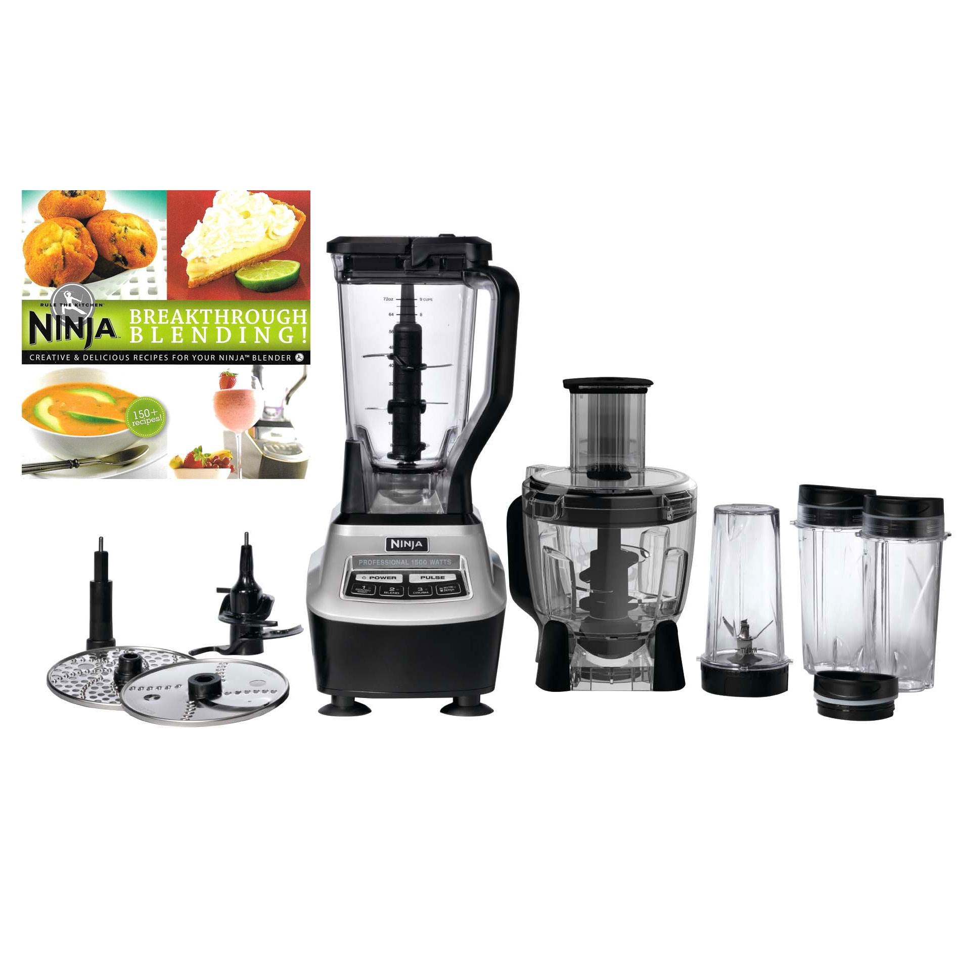 Ninja Mega Kitchen Food Processor Package with Cookbook (Certified Refurbished)