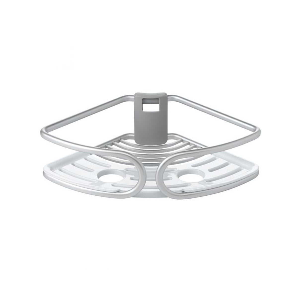 OXO Good Grips Quick-Extend Aluminum Pole Shower 4-Shelf Bath Caddy Silver(Used)