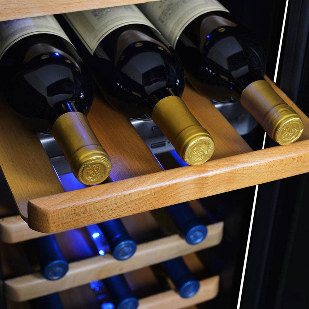 NewAir 21 Bottle Capacity Dual Zone Wine Cooler Fridge (Certified Refurbished)
