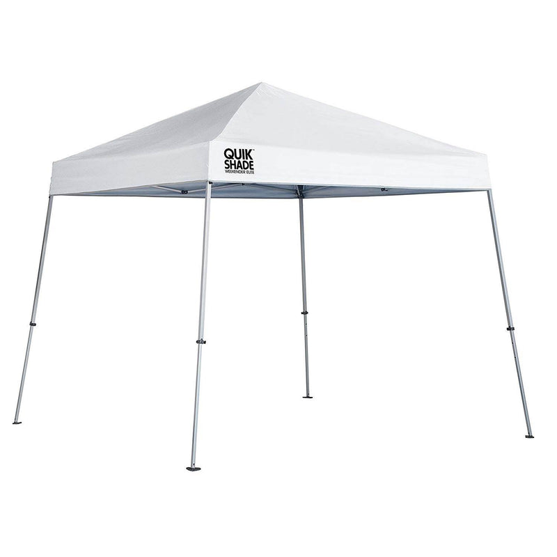 Quick Shade Elite 10 x 10 Foot Slant Leg Durable Pop Up Canopy, White (Used)