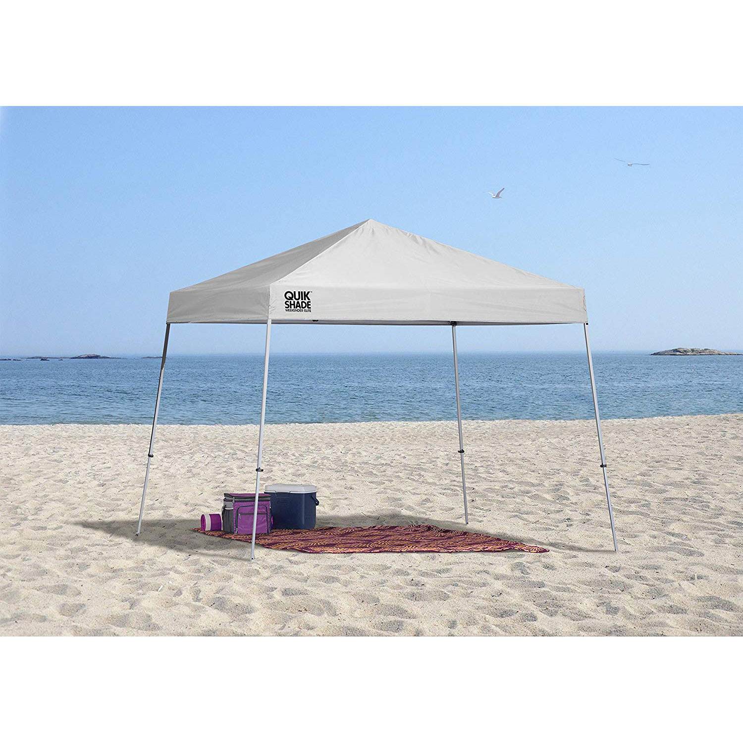 Quick Shade Weekender Elite 10 x 10 Foot Slant Leg Durable Pop Up Canopy, White
