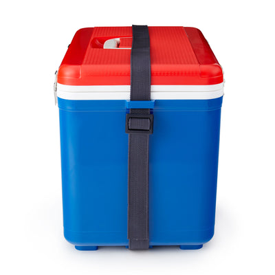 Engel 19 Quart 32 Can Airtight Odor Resistant Cooler Drybox, Red/Blue (Used)