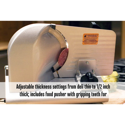 Weston 200 Watt 7.5 Inch ETL Certified Meat Slicer for Home & Professional Use