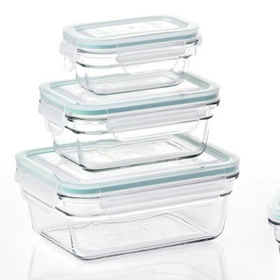 Glasslock Oven and Microwave Safe Glass Food Storage Containers 10 Piece Set - VMInnovations