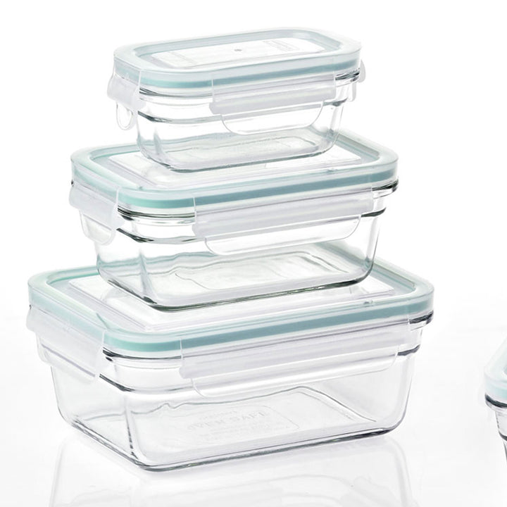 Glasslock Oven and Microwave Safe Glass Food Storage 10 Piece Set (Open Box) - VMInnovations