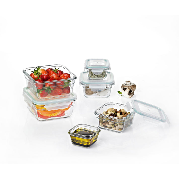 Glasslock Oven and Microwave Safe Glass Food Storage 12 Piece Set (Open Box) - VMInnovations