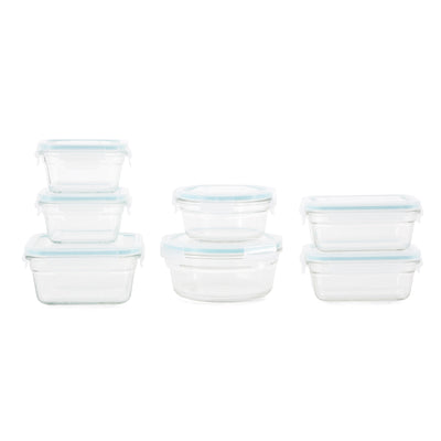 Glasslock Oven and Microwave Safe Glass Food Storage Containers 14 Piece Set - VMInnovations