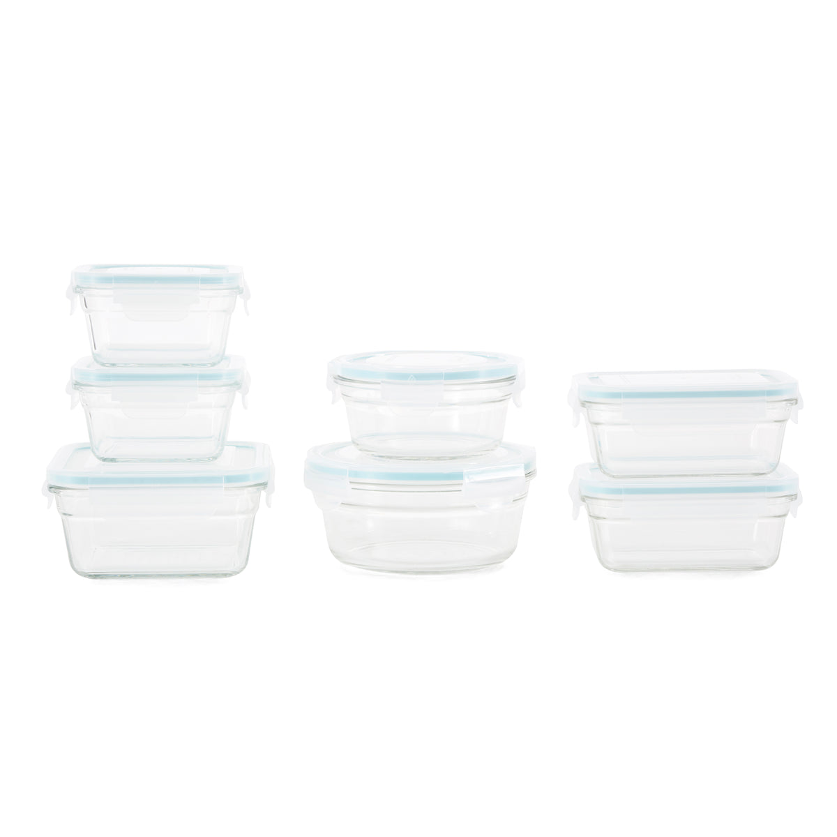 Glasslock Oven/Microwave Safe Glass Food Storage Containers 14 Pieces (Open Box) - VMInnovations