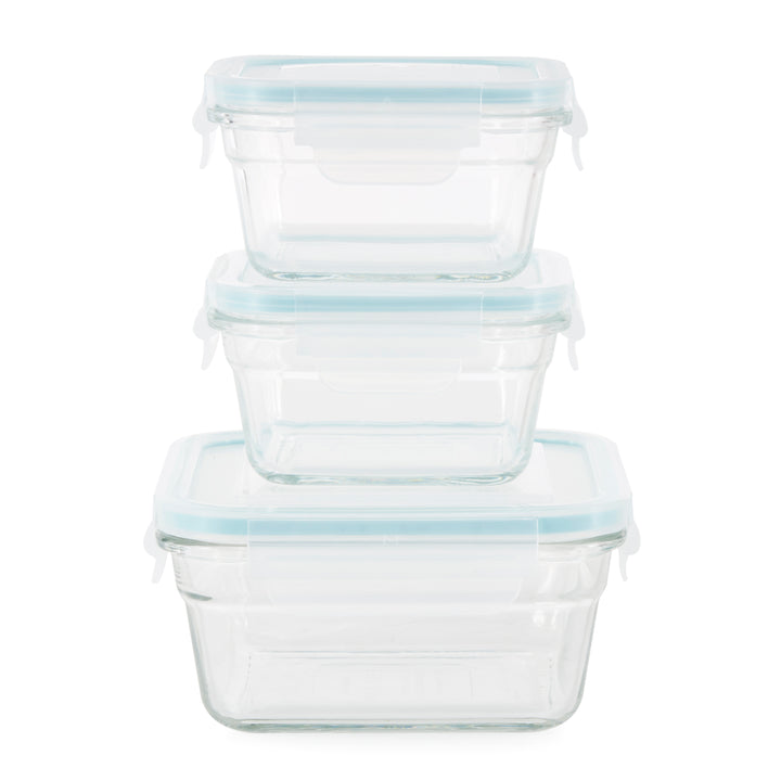Glasslock Oven/Microwave Safe Glass Food Storage Containers 14 Pieces (Open Box)