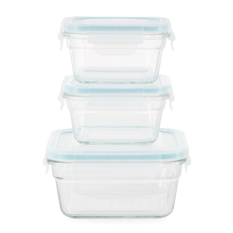 Glasslock Oven and Microwave Safe Glass Food Storage Containers 14 Piece (Used)