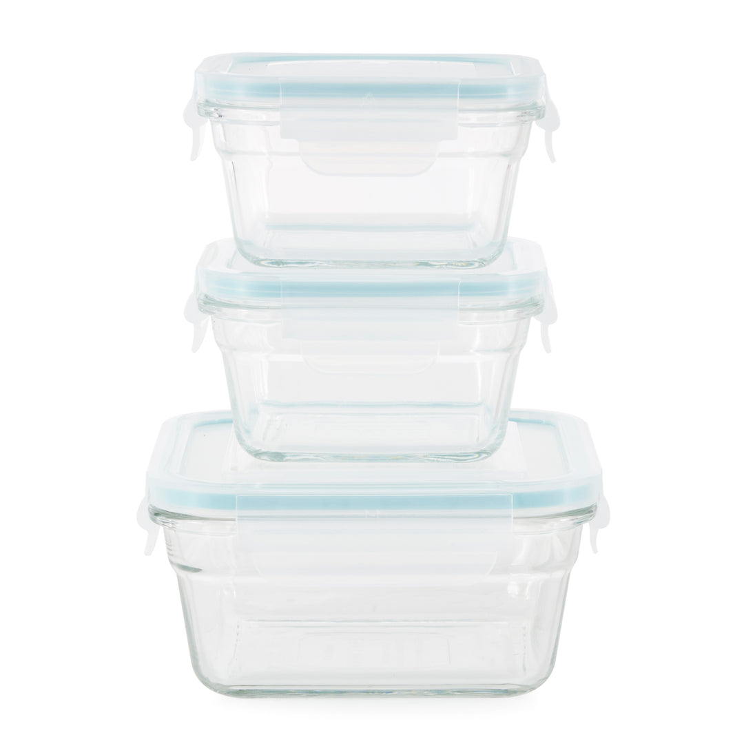 Glasslock Oven/Microwave Safe Glass Food Storage Containers 14 Pieces (Open Box)