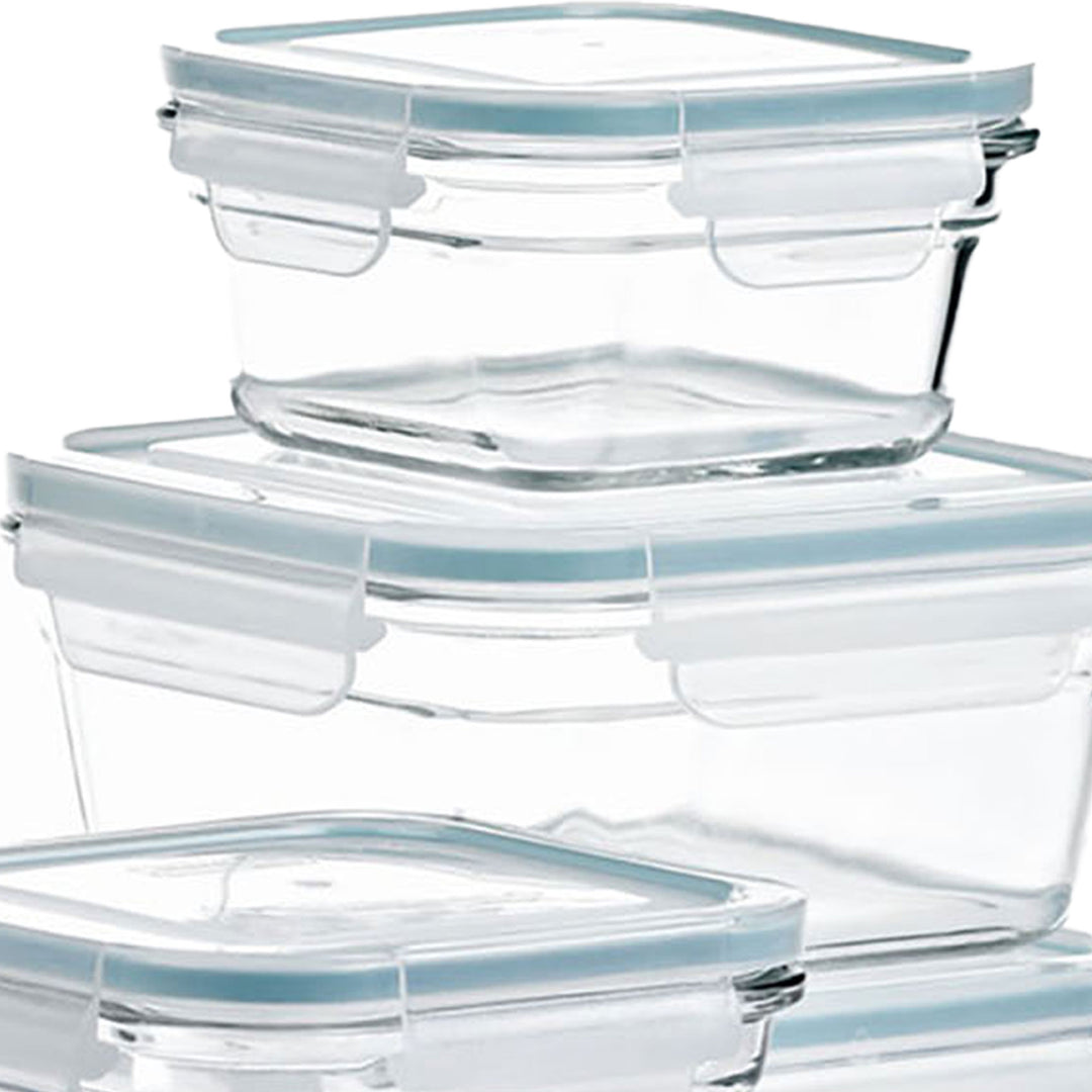 Glasslock 24 Piece Oven Microwave Safe Glass Food Storage Containers Set (Used)