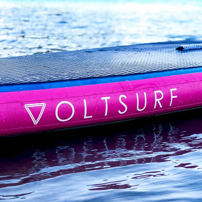 VoltSurf 11 Foot Rover Inflatable SUP Stand Up Paddle Board Kit w/ Pump, Pink
