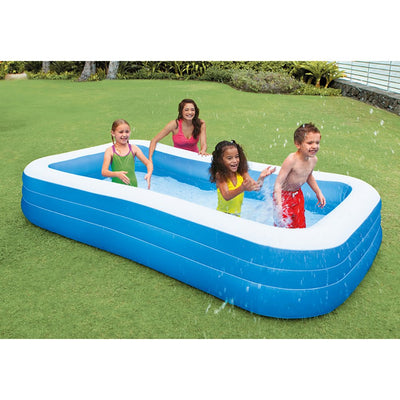Intex Swim Center Family Inflatable Kiddie Pool (2 Pack) and 120 V Pump (2 Pack)