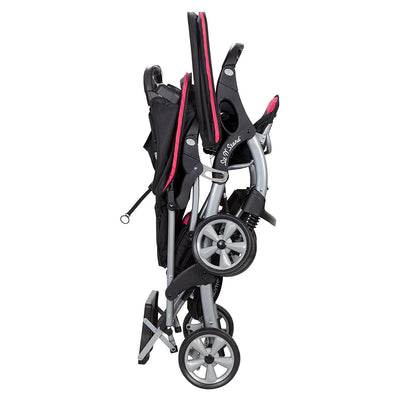Baby Trend Sit N' Stand Toddler and Baby Double Stroller, Optic Pink (Open Box)