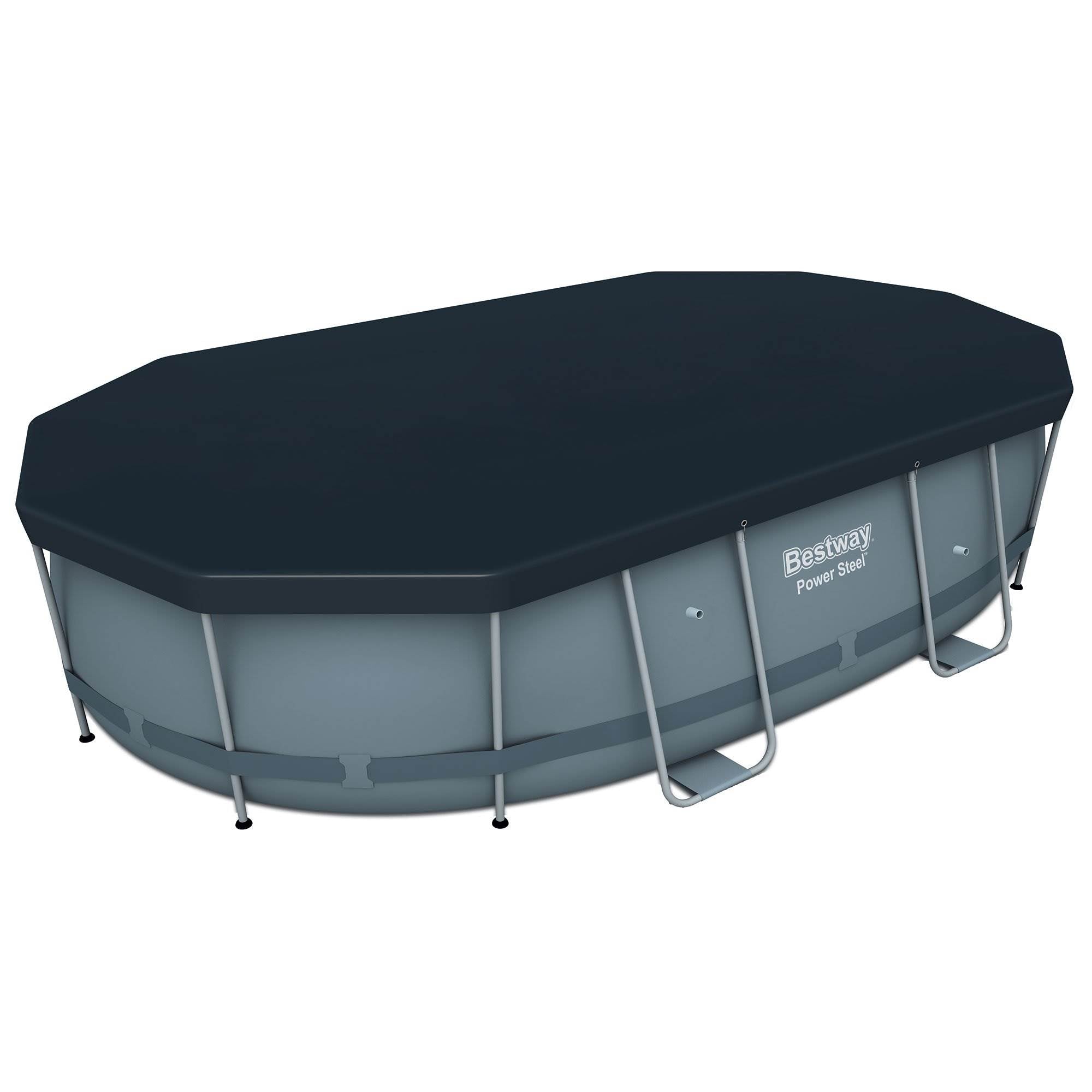 Bestway Power Steel 16 x 10-Foot Above Ground Pool Set with w/ Surface Skimmer