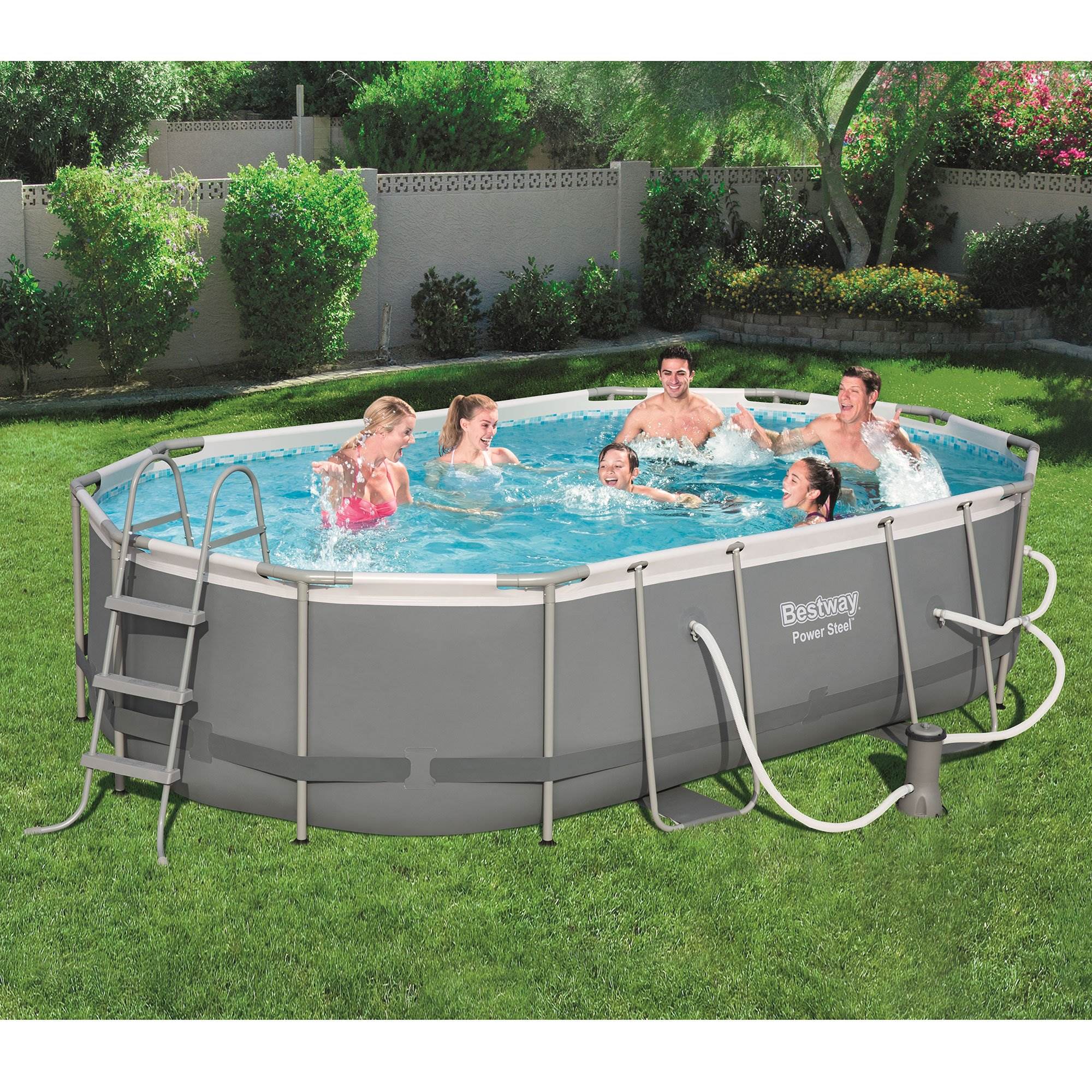 Bestway 16' x 10' x 42" Above Ground Pool Set & Hey! Cool Pool Flip Plop Float
