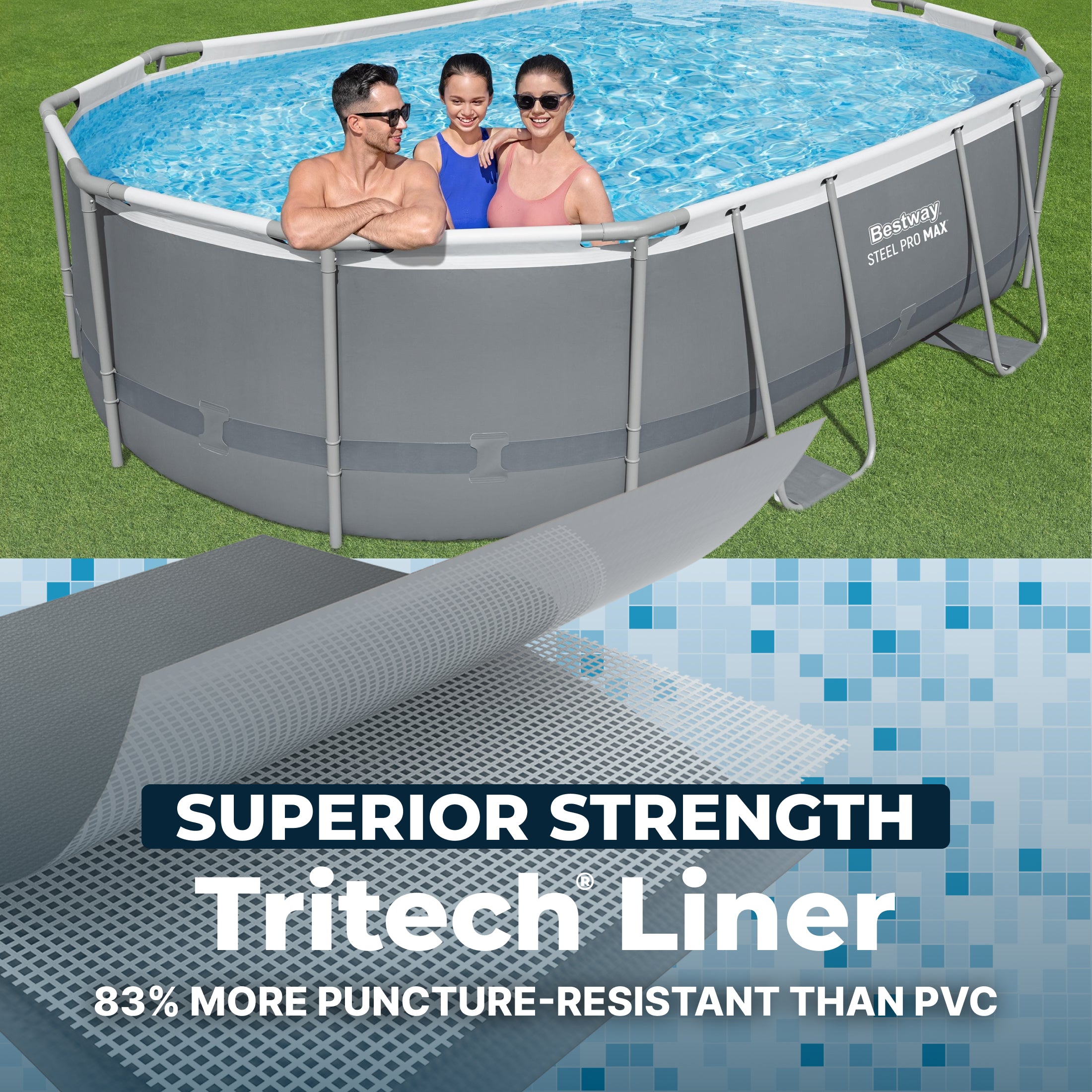 Bestway Power Steel 16 x 10-Foot Metal Above Ground Pool Set with Pump(Open Box)