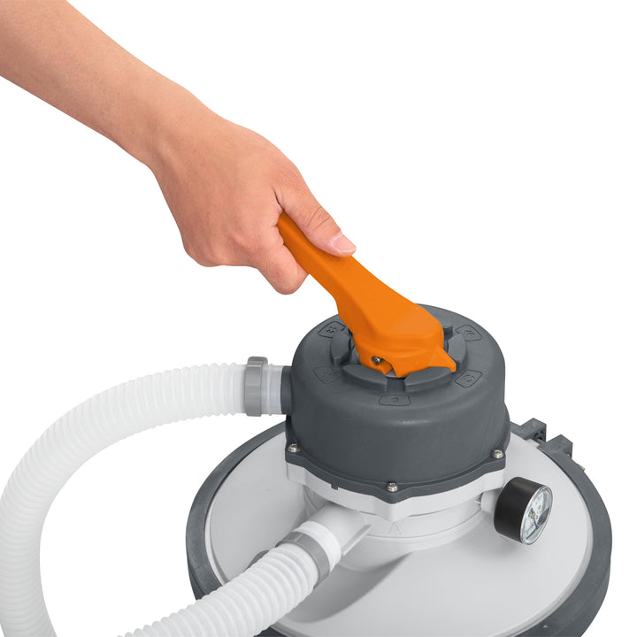 Bestway Flowclear 530 GPH Silica & Sand Pool Filter Pump, Gray (Open Box) - VMInnovations