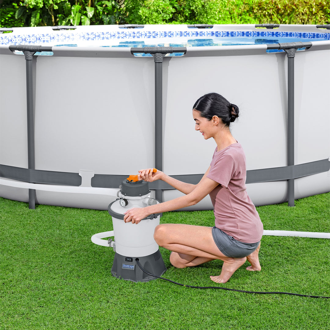 Palmetto Filter Sand, 50 Pound & Bestway Flowclear 800 gal Sand Filter Pool Pump