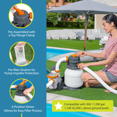 Bestway Durable Flowclear 1500 Gallon Sand Filter for Swimming Pools (Used) - VMInnovations