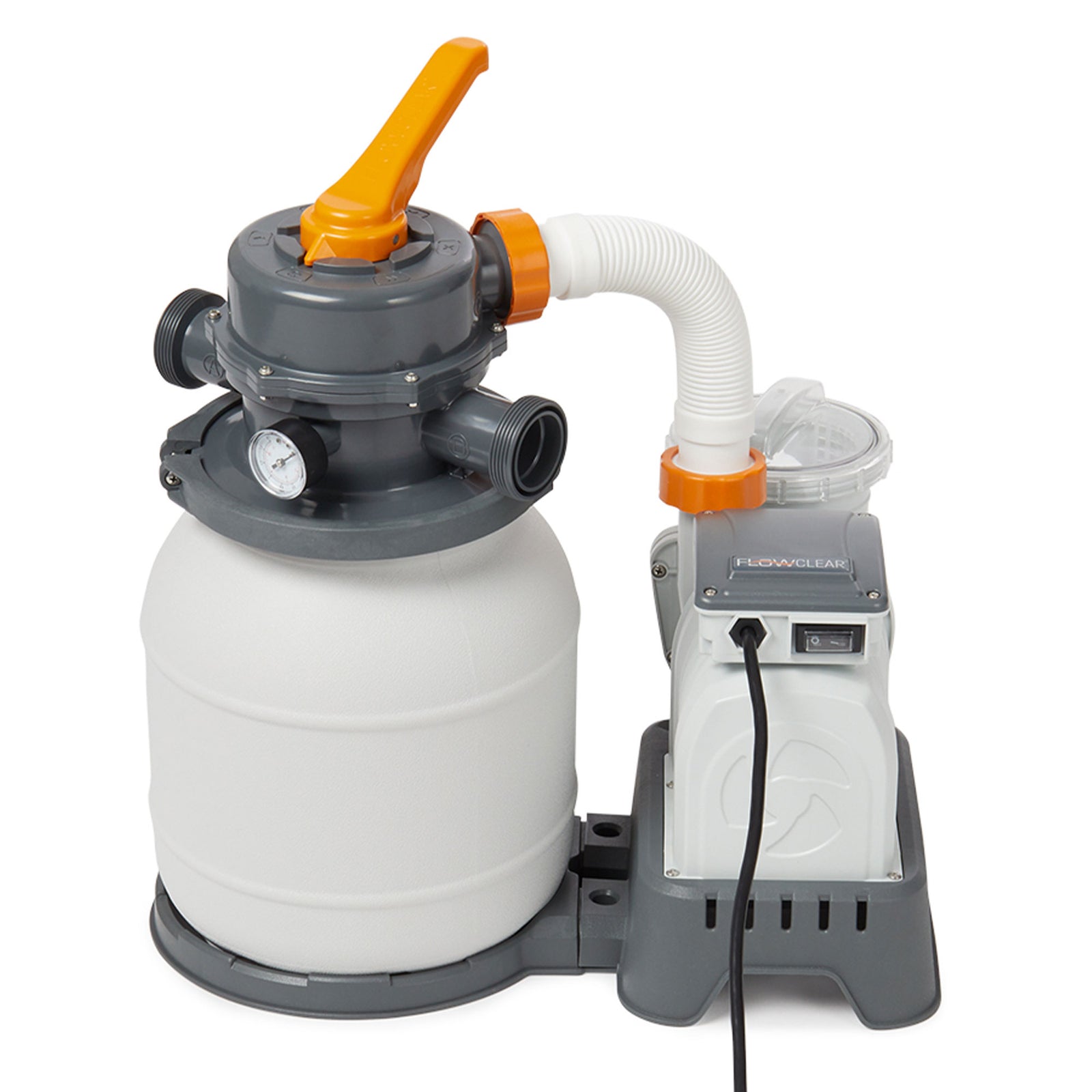 Bestway 58496E Flowclear 1000 GPH Silica & Sand Swimming Pool Filter Pump, Gray - VMInnovations