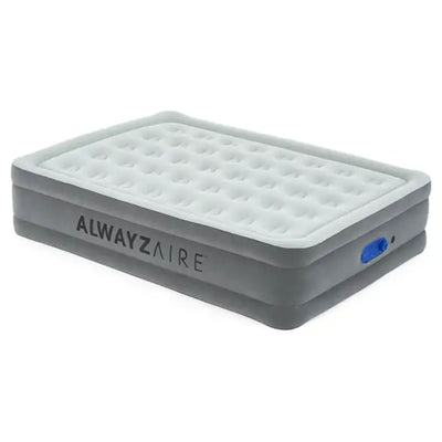 Bestway AlwayzAire Gray 18" Air Mattress Bed with Built-in Pump, Queen (Used)