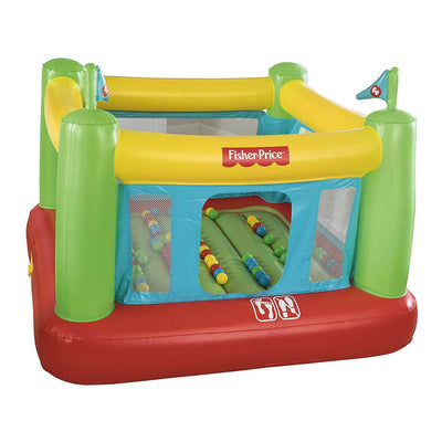 Fisher Price Kids Inflatable Bounce House w/ Built-in Pump & Balls (For Parts)
