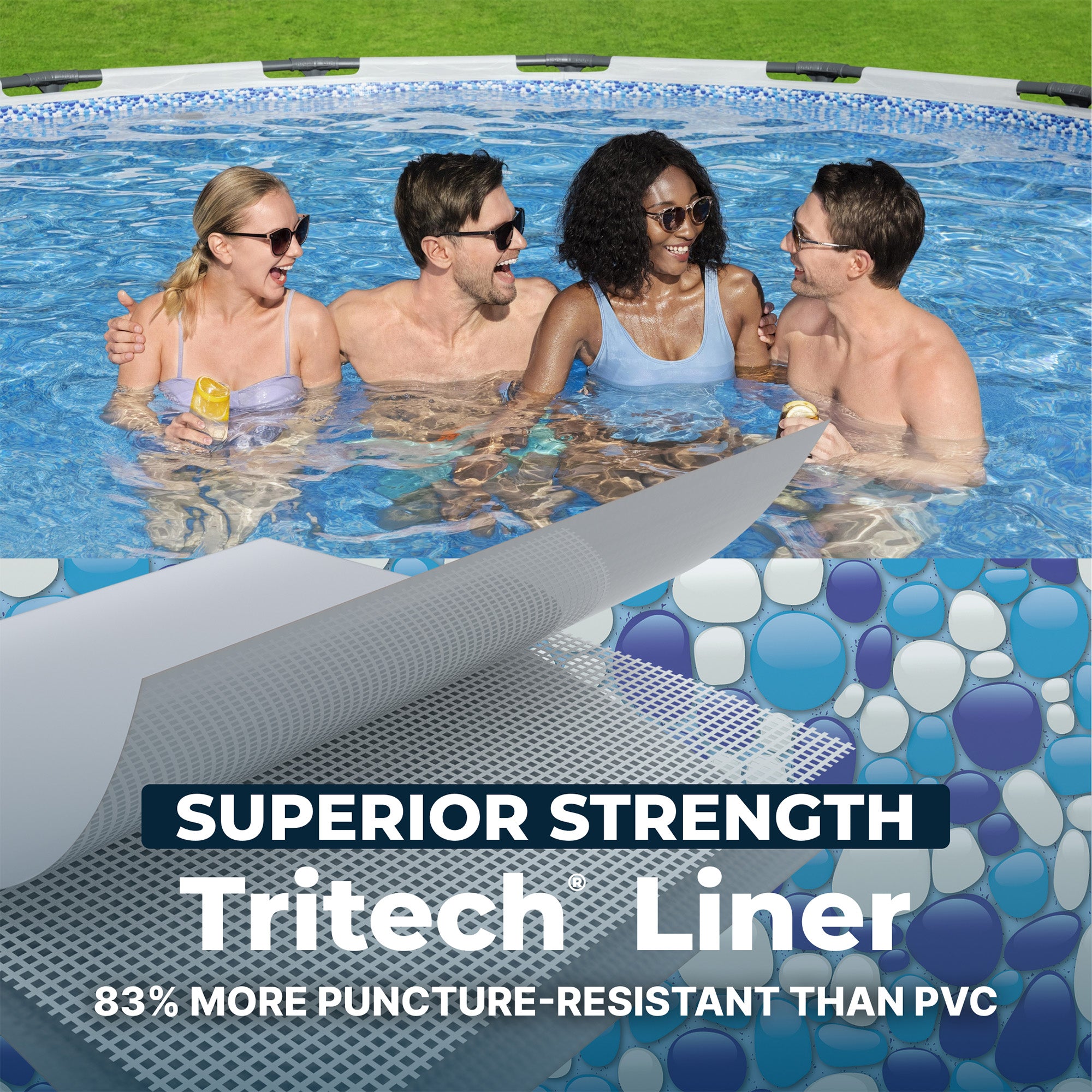 Bestway Steel Pro 15ft x 48in Metal Frame Pool w/ Filter Pump, Ladder(For Parts) - VMInnovations