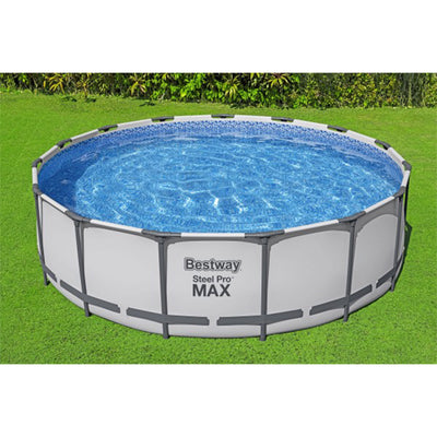 Bestway Steel Pro Max 15 Foot Round Metal Frame Pool, Filter Pump & Ladder(Used)