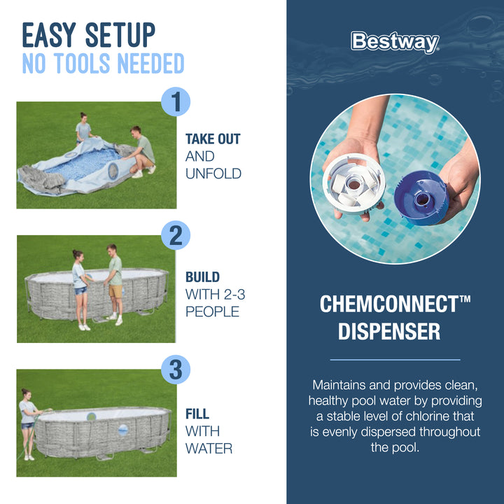 Bestway Power Steel Swim Vista 14 x 8.2 x 39.5-Foot Pool Set (Open Box)