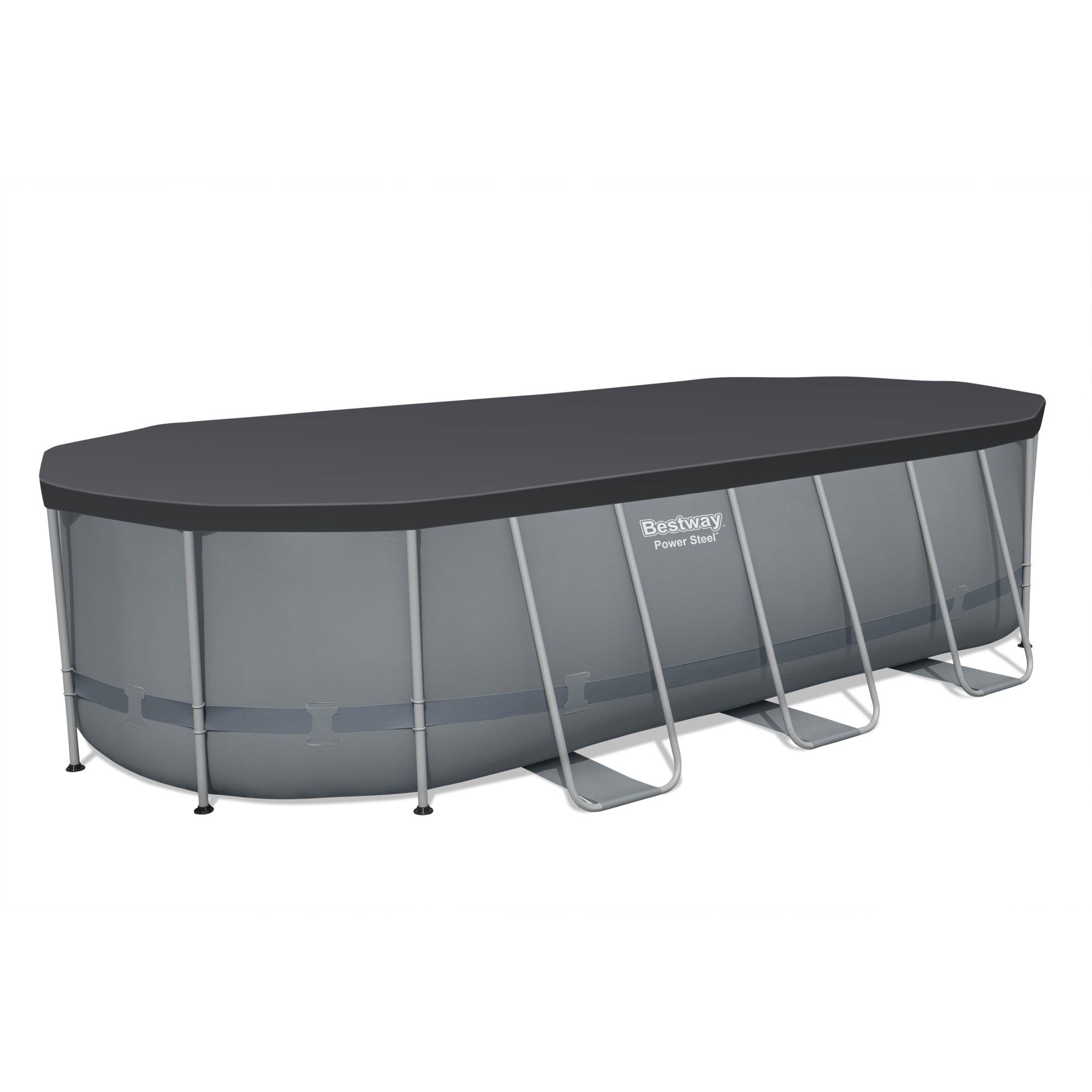 Bestway Power Steel 18ft x 9ft x 48in Above Ground Swimming Pool Set with Pump