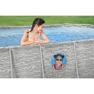 Bestway 14 Foot x 39.6 Inch Power Swim Vista Pool with Pump and AquaCrawl Vacuum