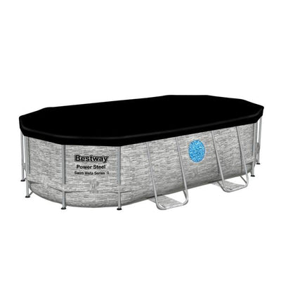 Bestway 14 Foot x 39.6 Inch Power Swim Vista Pool with Pump and AquaCrawl Vacuum