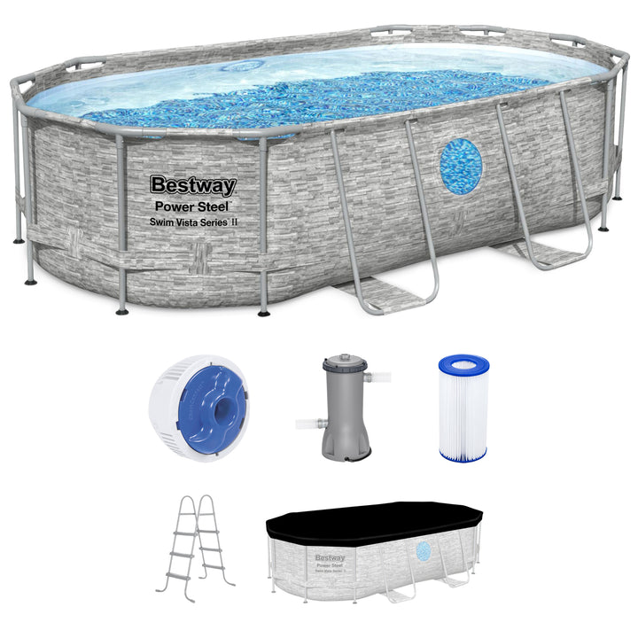 Bestway Power Steel Swim Vista 14 x 8.2 x 39.5-Foot Pool Set (Open Box)
