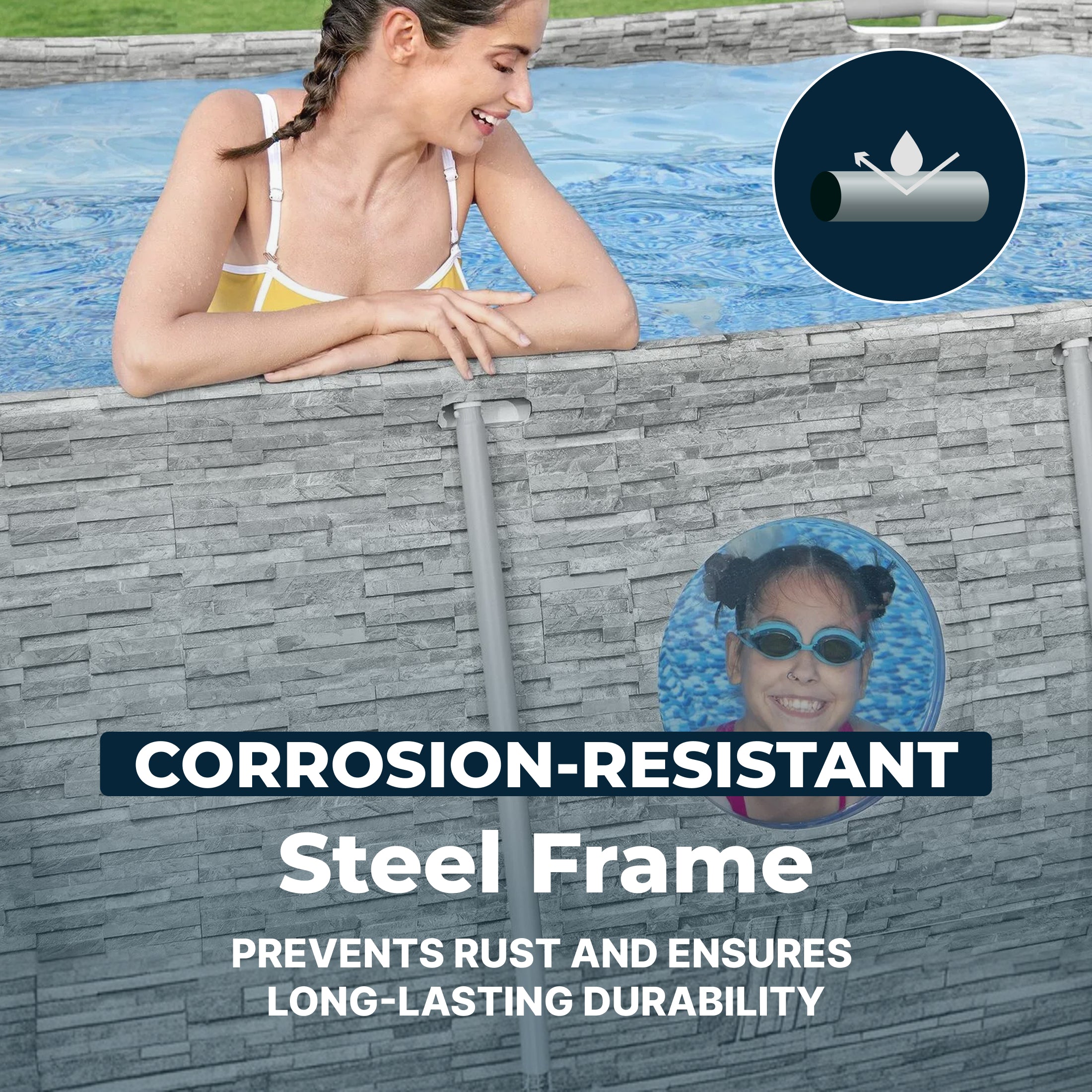 Bestway Power Steel Vista 14'x8'2"x39.5" Above Ground Swimming Pool(For Parts) - VMInnovations